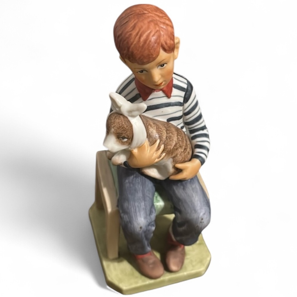 Norman Rockwell At the Vets Figurine inspired by a 1952 Painting